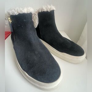 Cole Haan Grand Pro Rally Black Suede ankle winter booties size 9